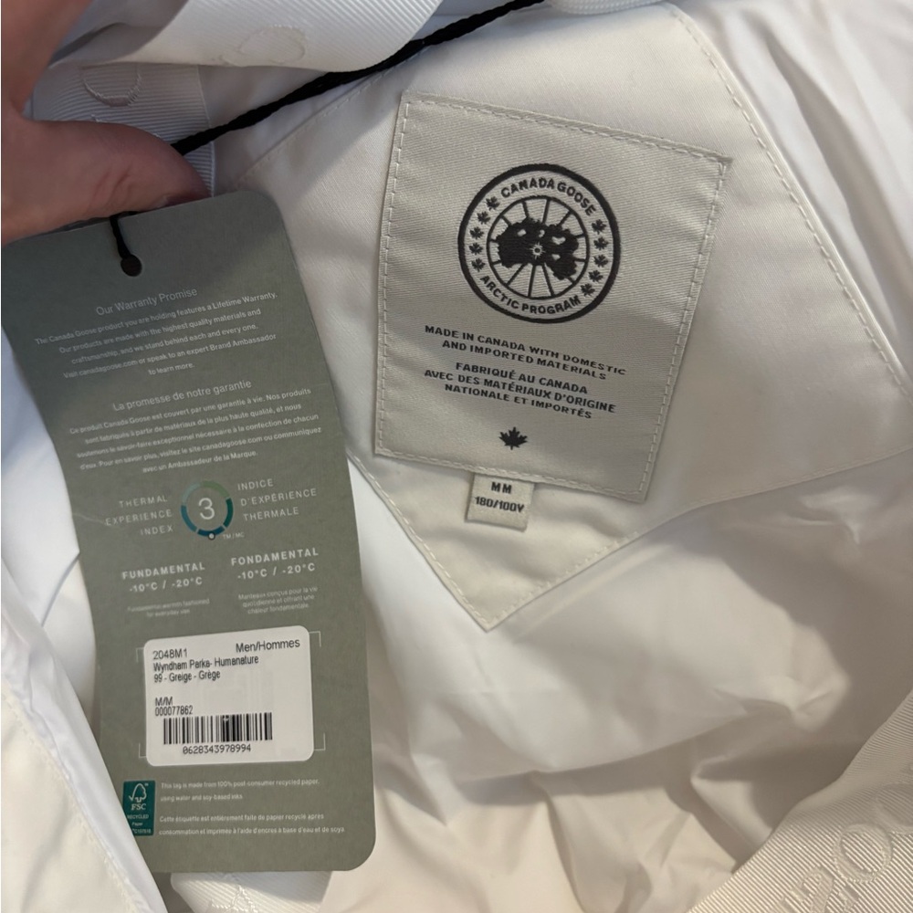 Canada Goose Wyndham Parka Humanature Men Medium- Greige/white - Picture 2 of 9